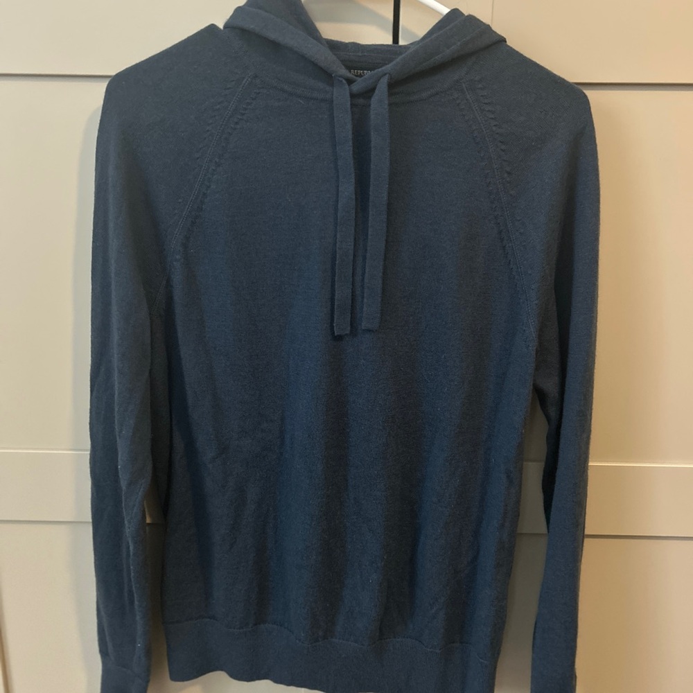 Banana Republic Men's Dark Teal Hoodie Sweater